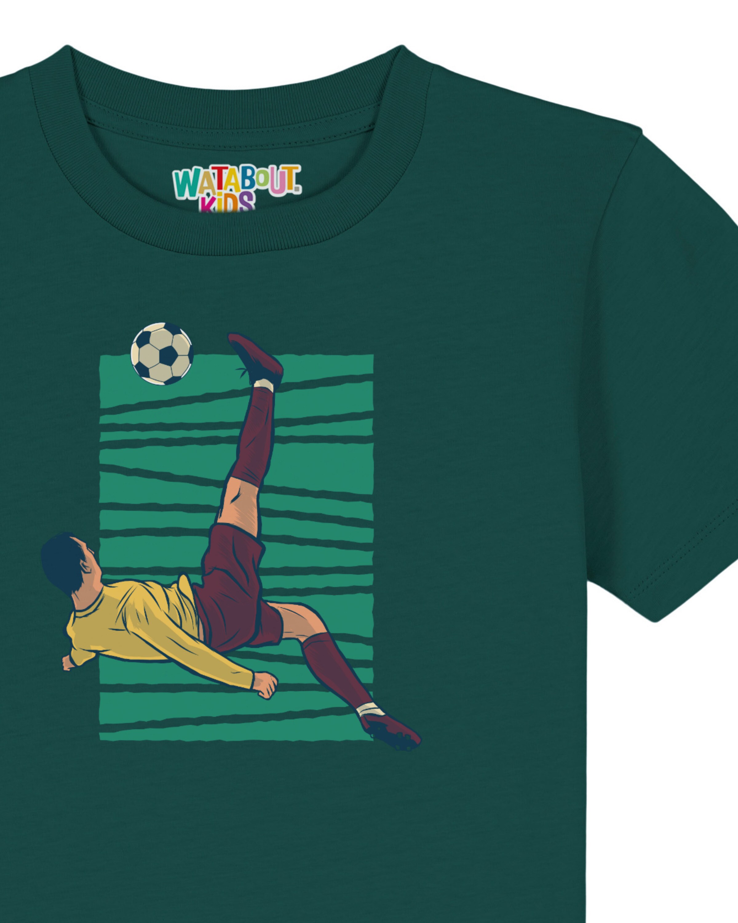 watabout.kids T-Shirt 'Fußball' in Grün