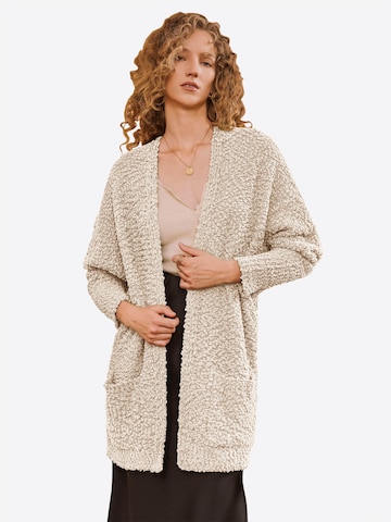 Imily Bela Pletena jopa | bež barva: sprednja stran