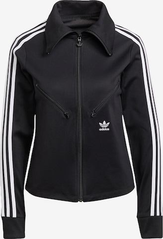 ADIDAS ORIGINALS Sweat jacket in Black: front