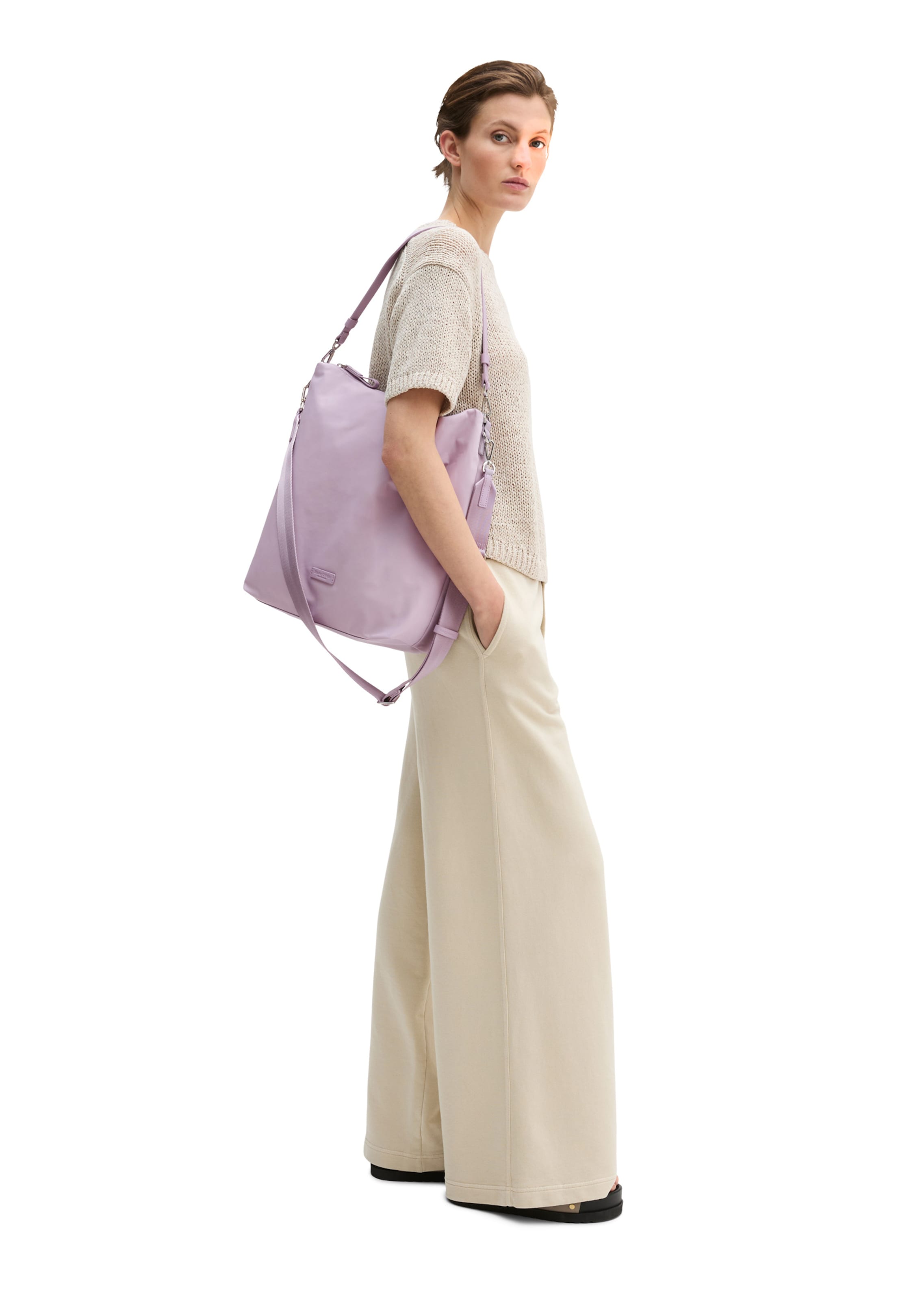 Marc O'Polo Schoudertas in Lila: voorkant