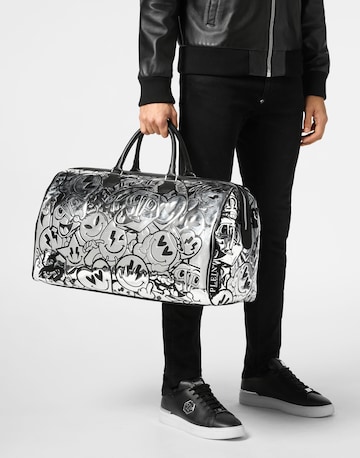 Philipp Plein - Mala de viagem ' Smile ' em prata: frente