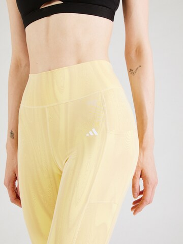 ADIDAS PERFORMANCE - Skinny Pantalón deportivo 'OPTIME' en amarillo
