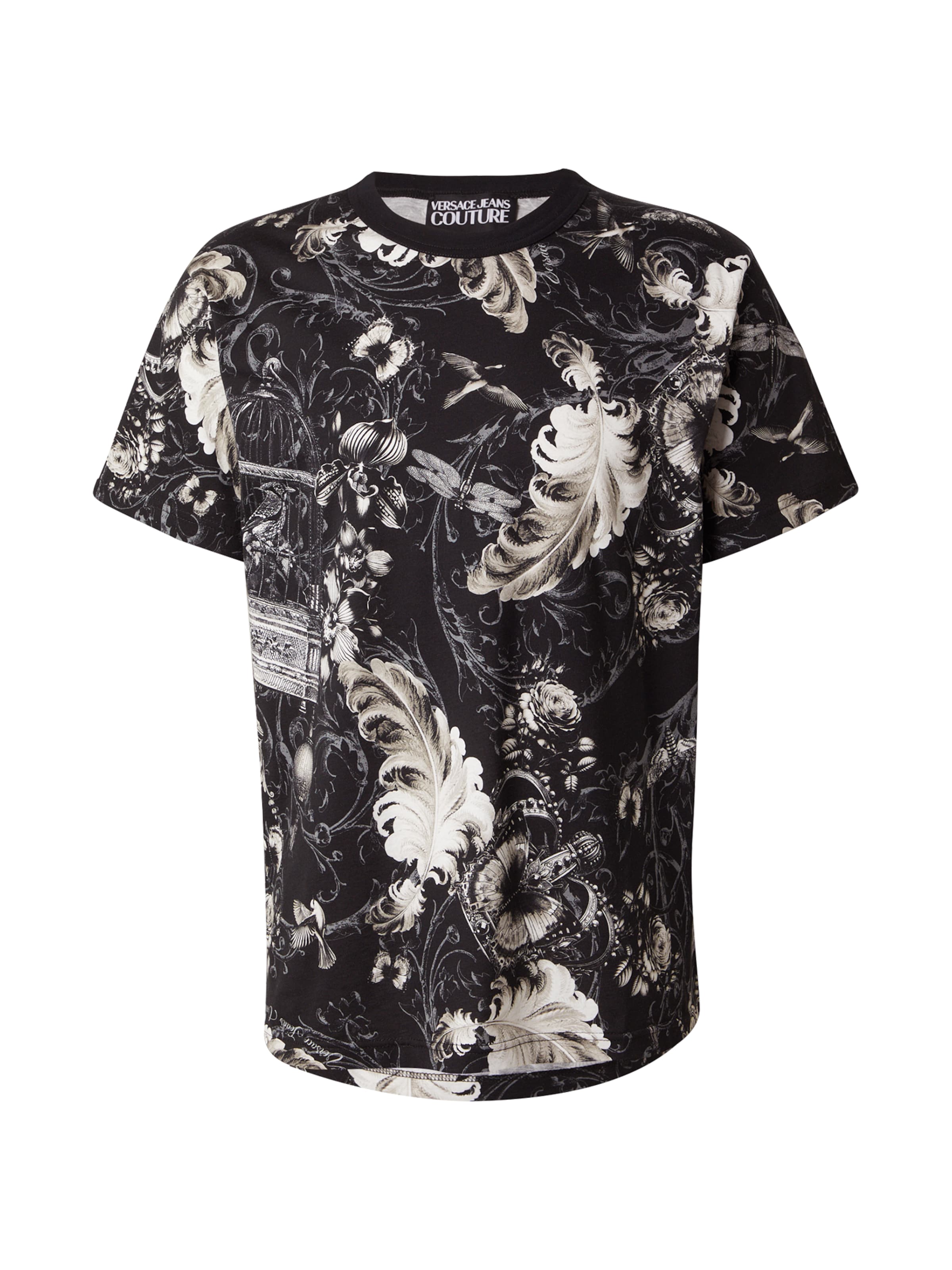 Tricou de la Versace Jeans Couture pe negru: față