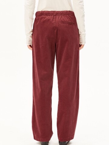 ARMEDANGELS Wide leg Broek 'Jaimilaa' in Rood