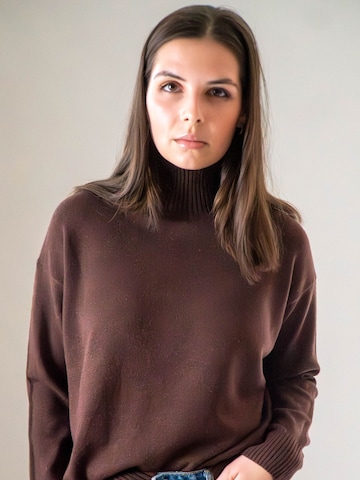 WEARABLE STORIES Pullover 'Riske' in Braun