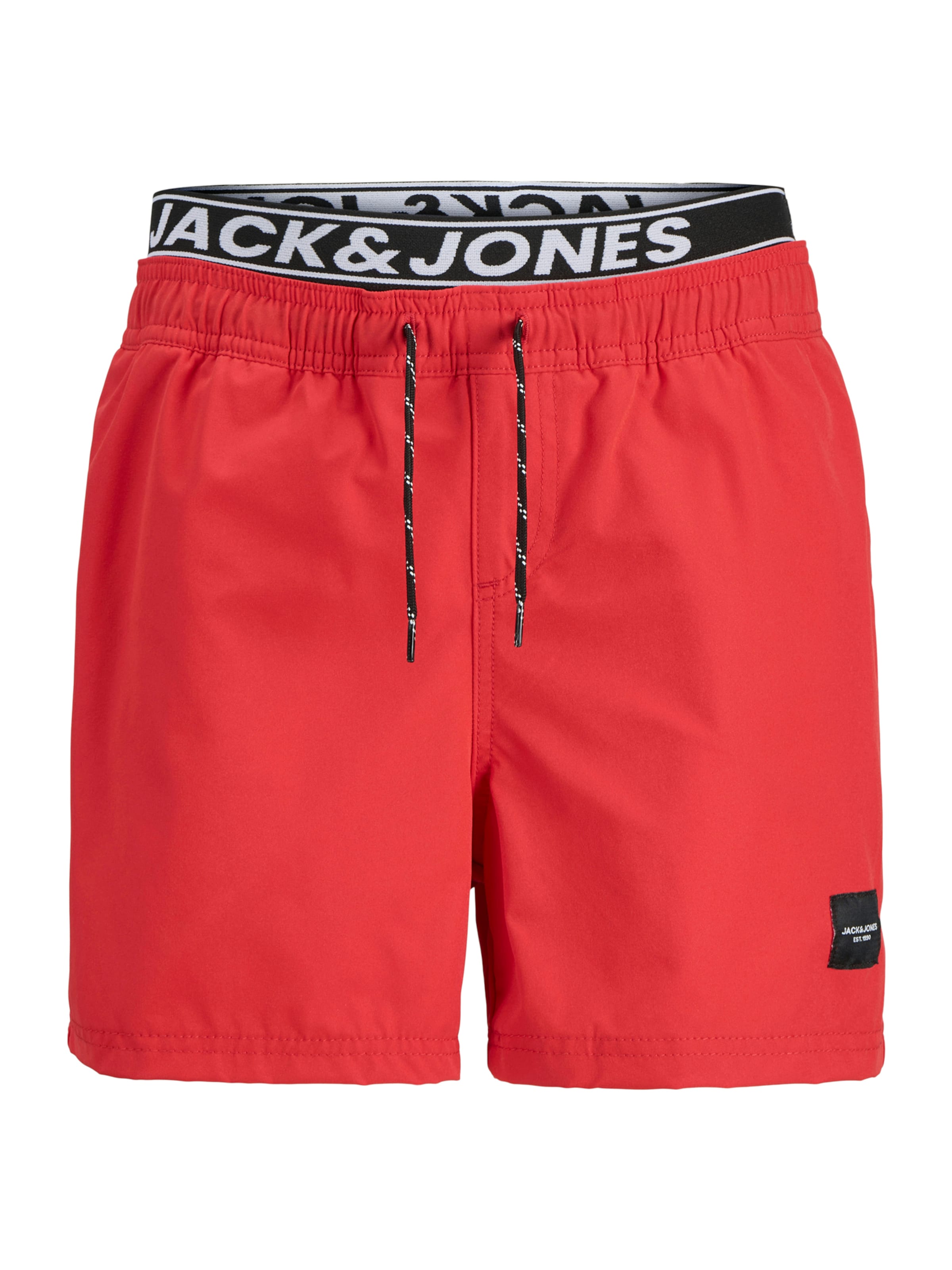 Shorts de bain 'JPSTMaui' Jack & Jones Junior en rouge : devant