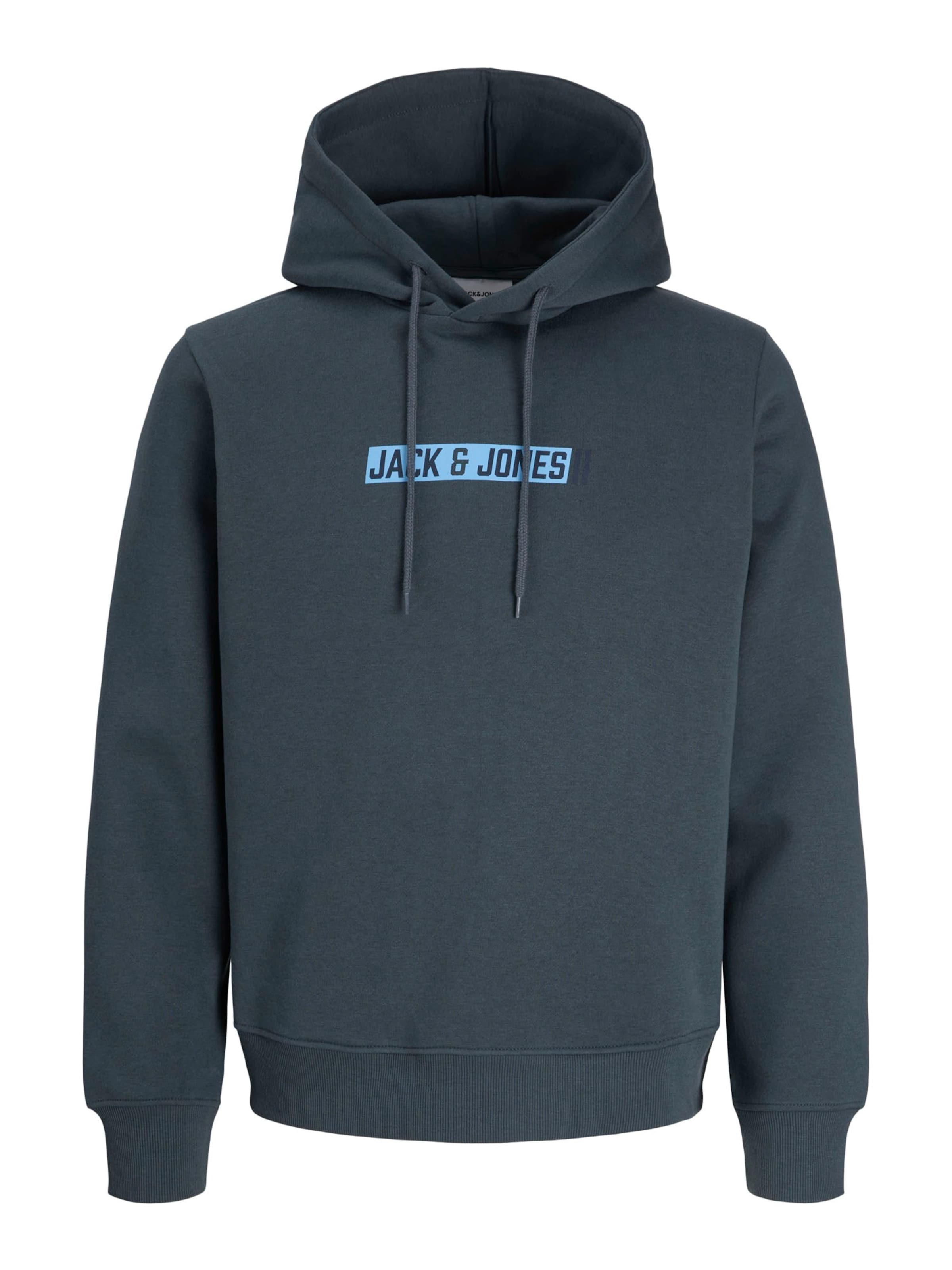 JACK & JONESSweater majica 'JJMUNK' - siva boja: prednji dio