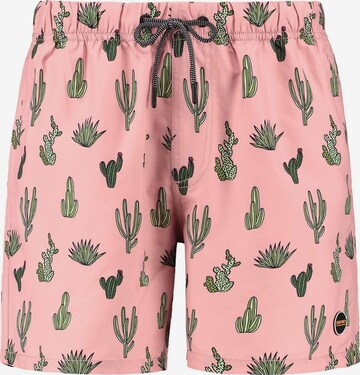 Pantaloncini da bagno 'Cacti' di Shiwi in rosa: frontale