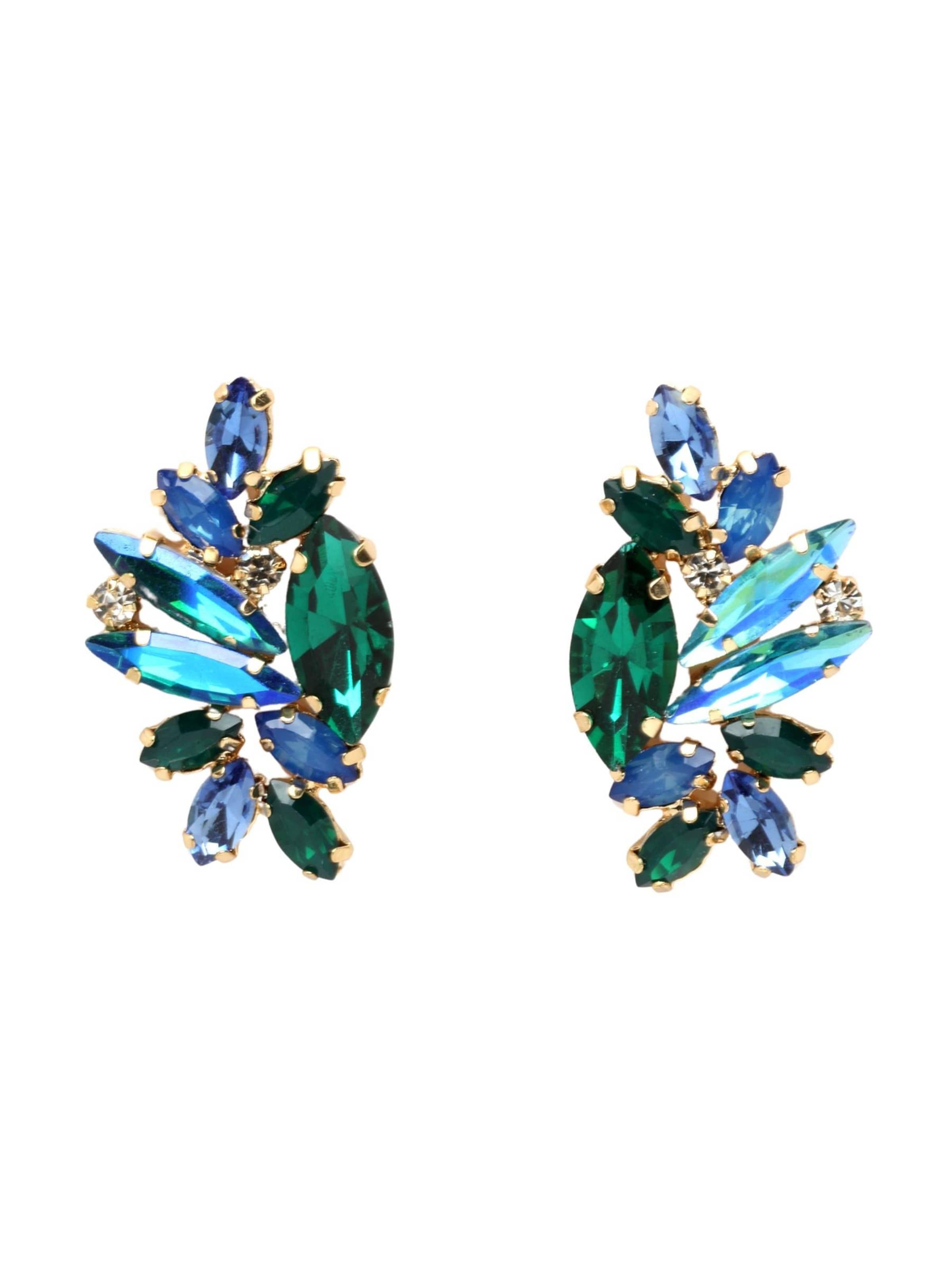 Boucles d'oreilles 'Valeriaka' AVANT-GARDE PARIS en vert : devant