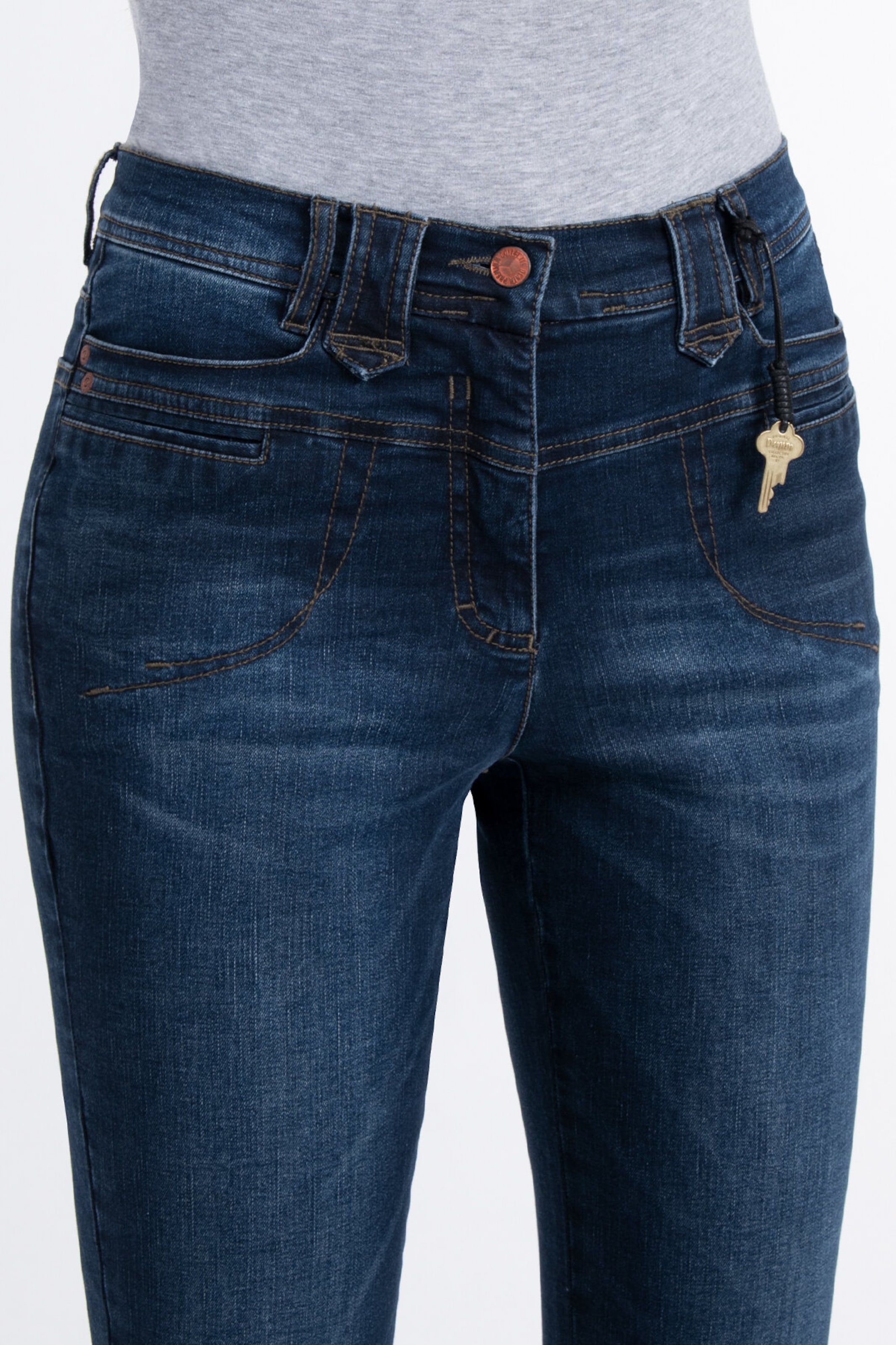 Frauen Jeans Recover Pants Jeans 'ALINA' in Dunkelblau - UM03216