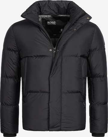 INDICODE JEANS Winter Jacket 'Lanse' in Black: front
