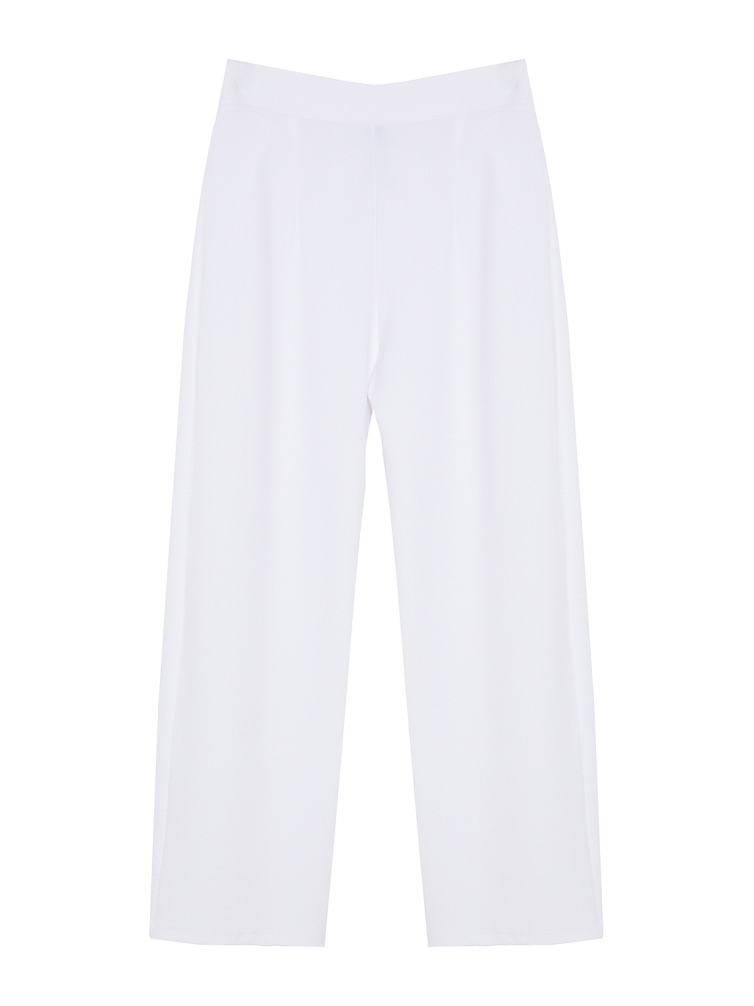 TrendyolWide Leg/ Široke nogavice Hlače na crtu - bijela boja