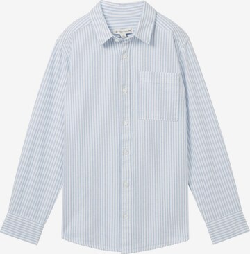 Coupe regular Chemise TOM TAILOR en bleu : devant