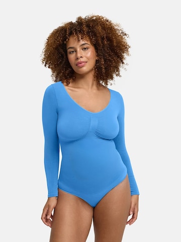 cfab Shaping bodysuit 'Bodysuit Sculpting Shapewear Longsleeve mit String' in Blue