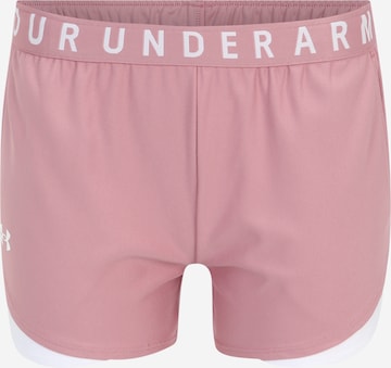 Regular Pantalon de sport 'Play Up 3.0' UNDER ARMOUR en rose : devant