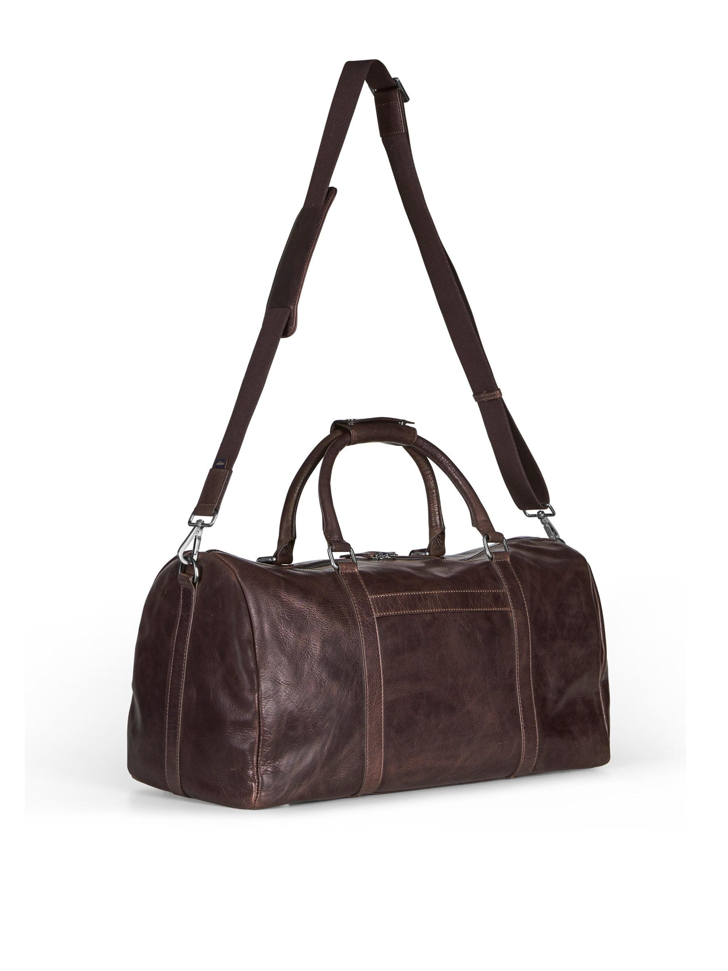Borsa weekend 'Weekend Bag Hunter Dark Brown' di Howard London in marrone