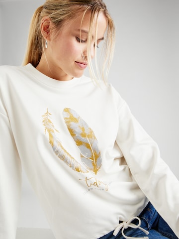 ABOUT YOU - Sudadera con cremallera 'Frauke Sweater' en blanco