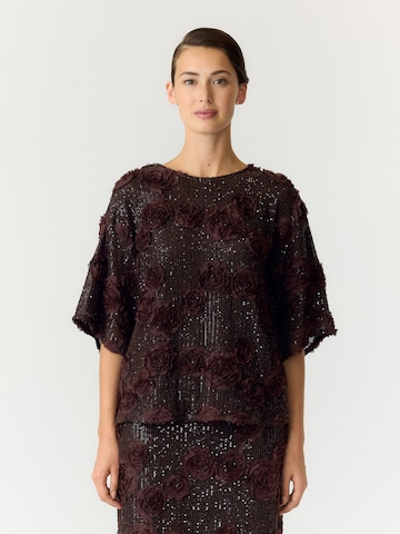 YAS Bluse 'YASELYSIA' in Braun: Vorderseite