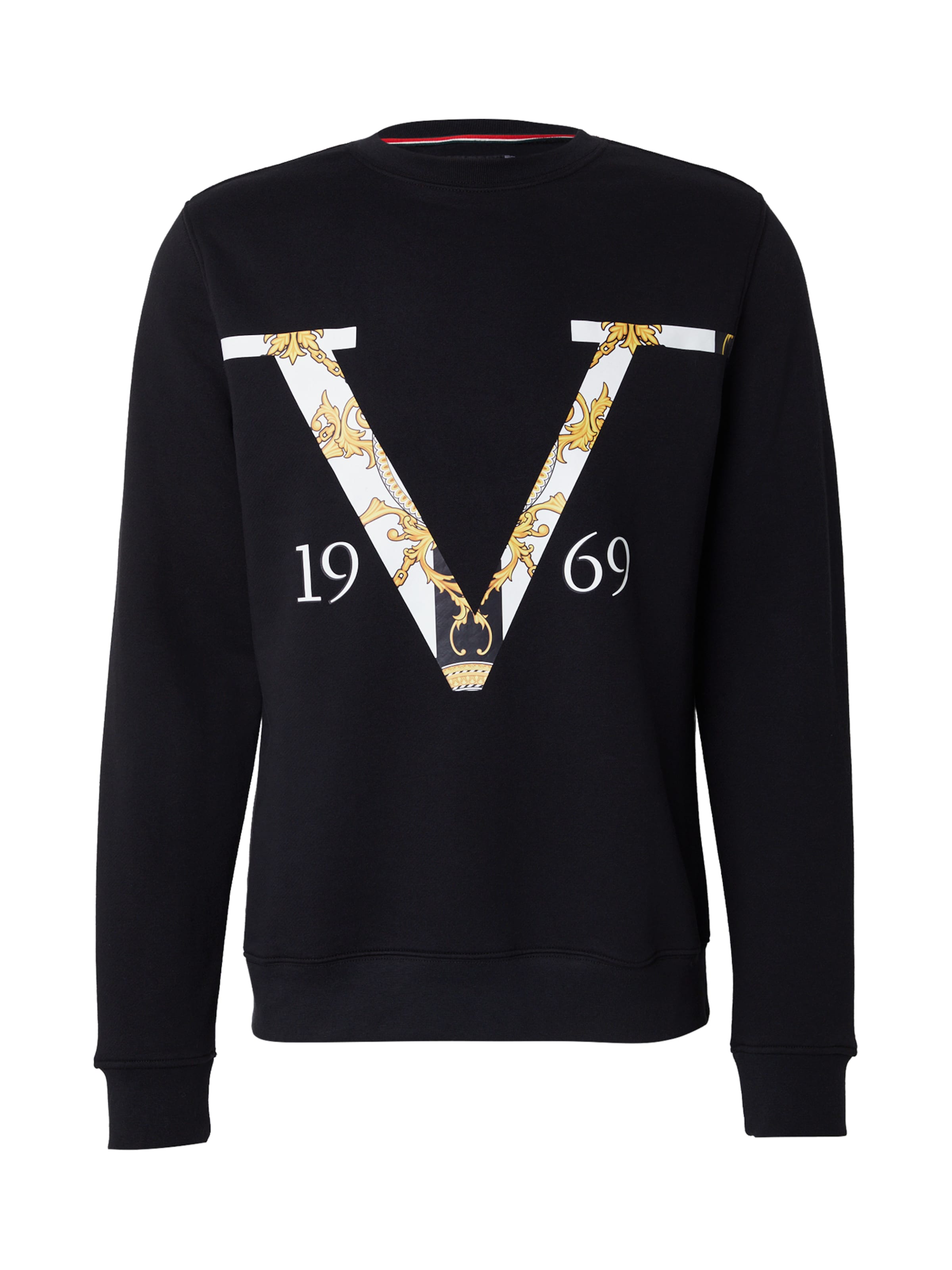 Sweat-shirt 'Nico Old Baroque' 19V69 ITALIA en noir : devant