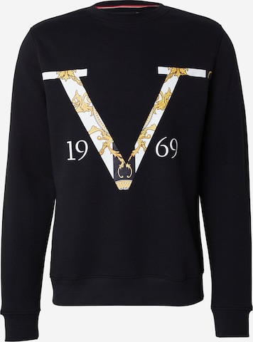 Sweat-shirt 'Nico Old Baroque' 19V69 ITALIA en noir : devant