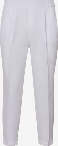 UNITED COLORS OF BENETTON Regular Pleated Pants in White: front