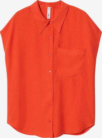 Camicia da donna 'LIM' di MANGO in arancione: frontale