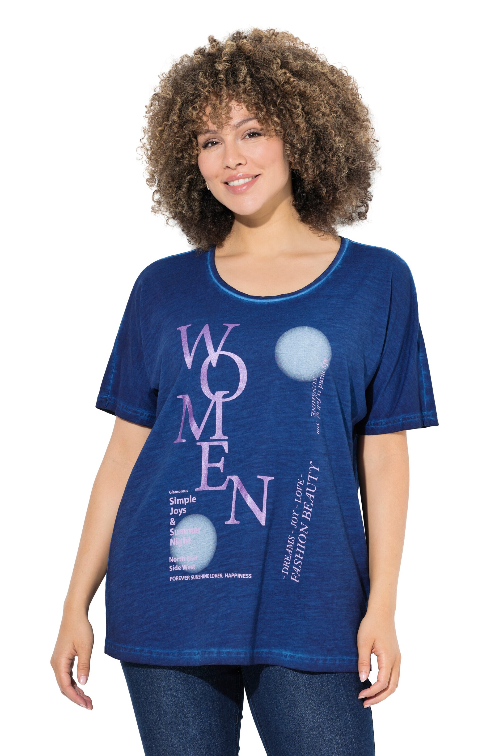 Ulla Popken Shirt in Blauw: voorkant