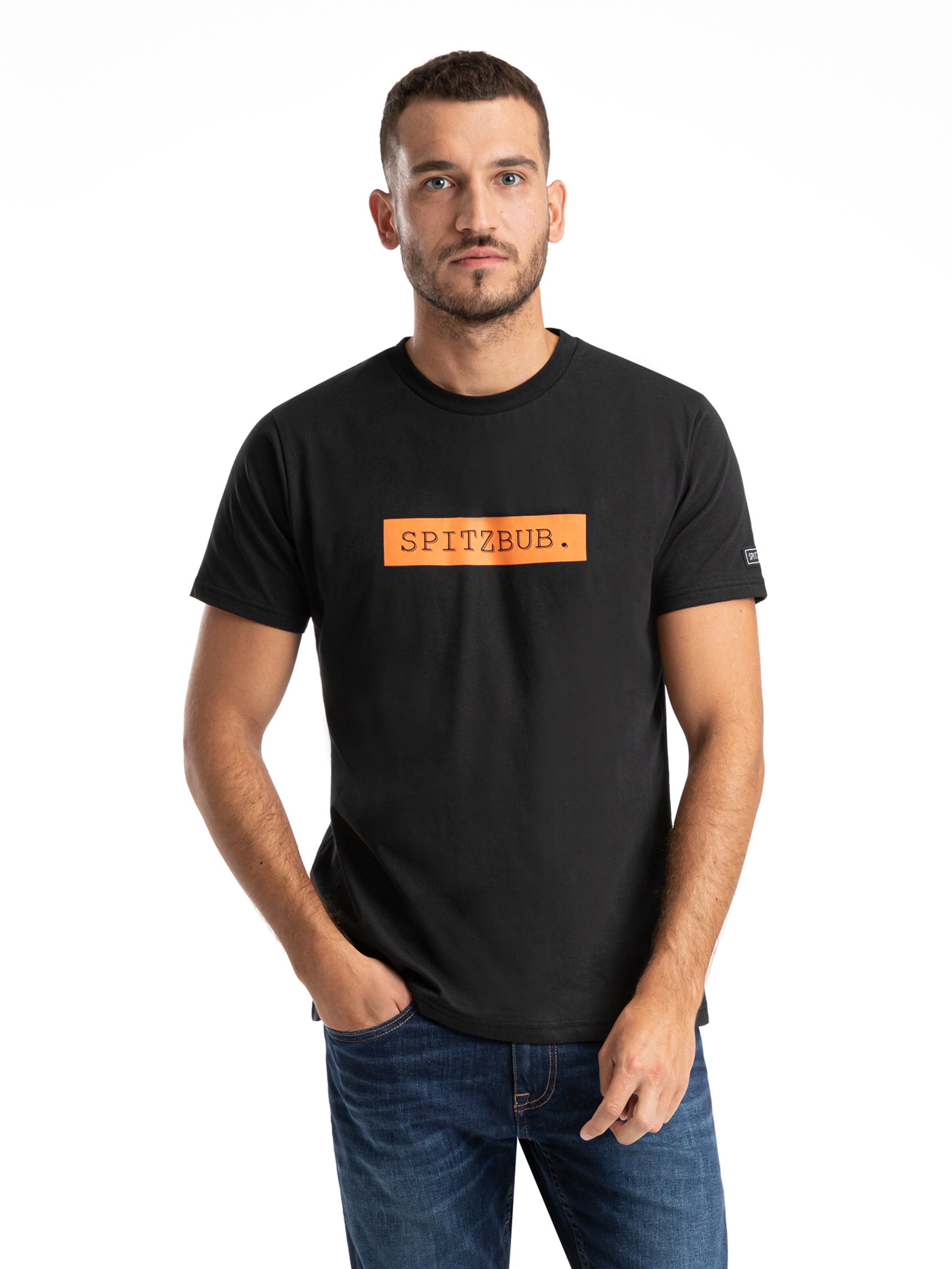 SPITZBUB Shirt 'Johann' in Black: front