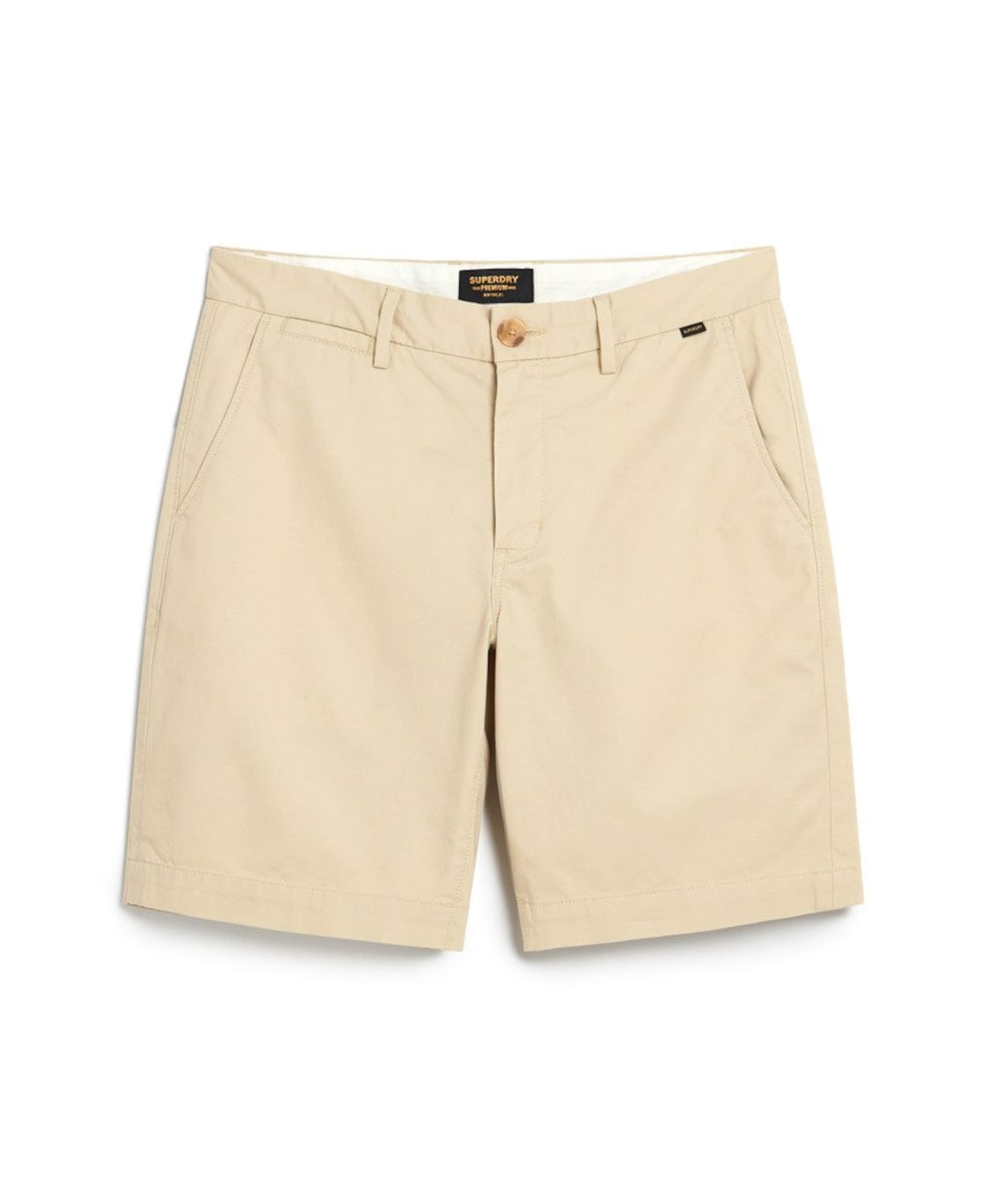 Superdry Liibuv Chino-püksid, värv beež: eest vaates