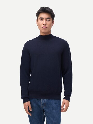 GOBI Cashmere Kampsun 'Men's Timeless Mock Neck Cashmere Sweater', värv sinine