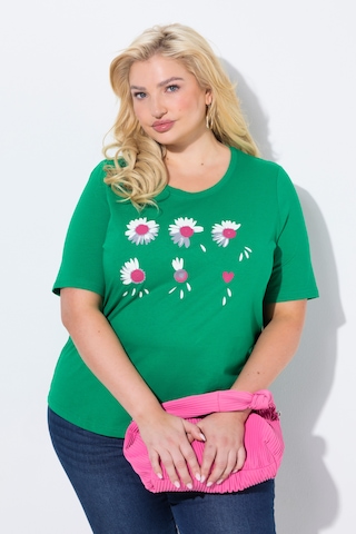 Ulla Popken Shirt 'Blütenzauber' in Groen
