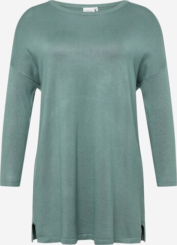 Fransa Curve - Pullover 'BLUME' em verde: frente