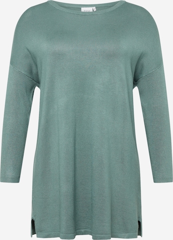 Pullover 'BLUME' di Fransa Curve in verde: frontale