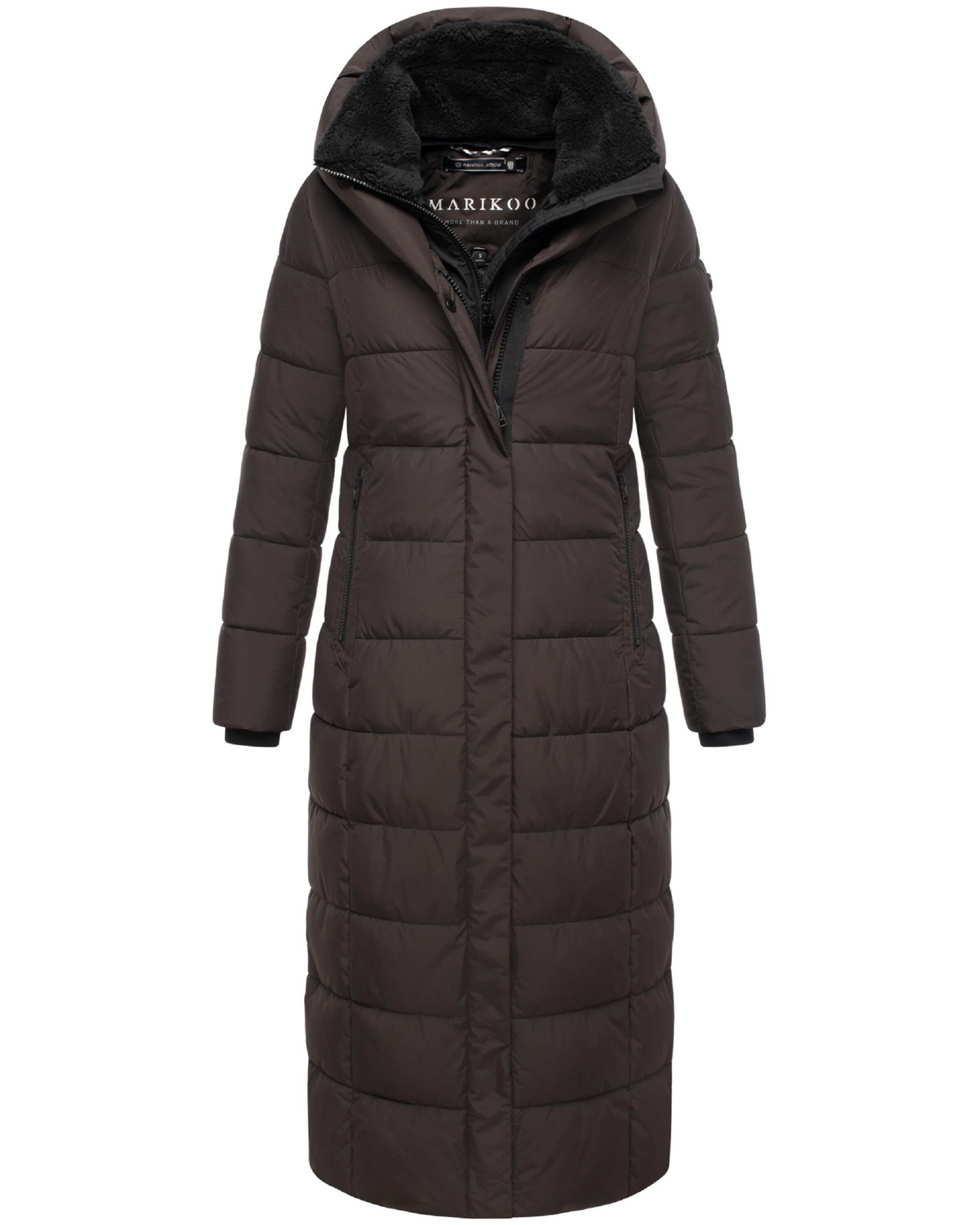 MARIKOO Winter Coat 'Pakoraa 16' in Brown