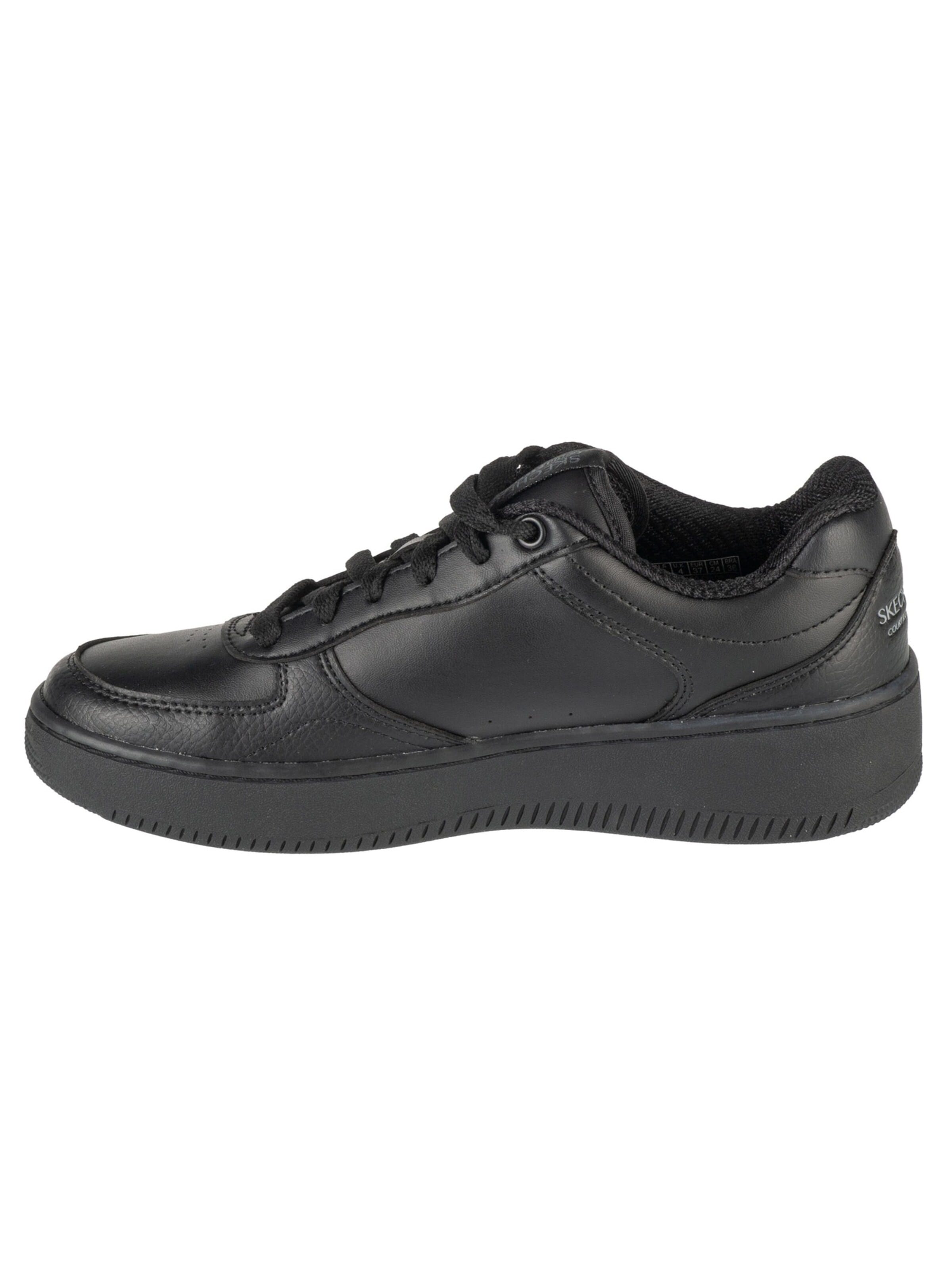 SKECHERS Sneakers laag 'Sport Court 2.0 - Core Essential' in Zwart: voorkant