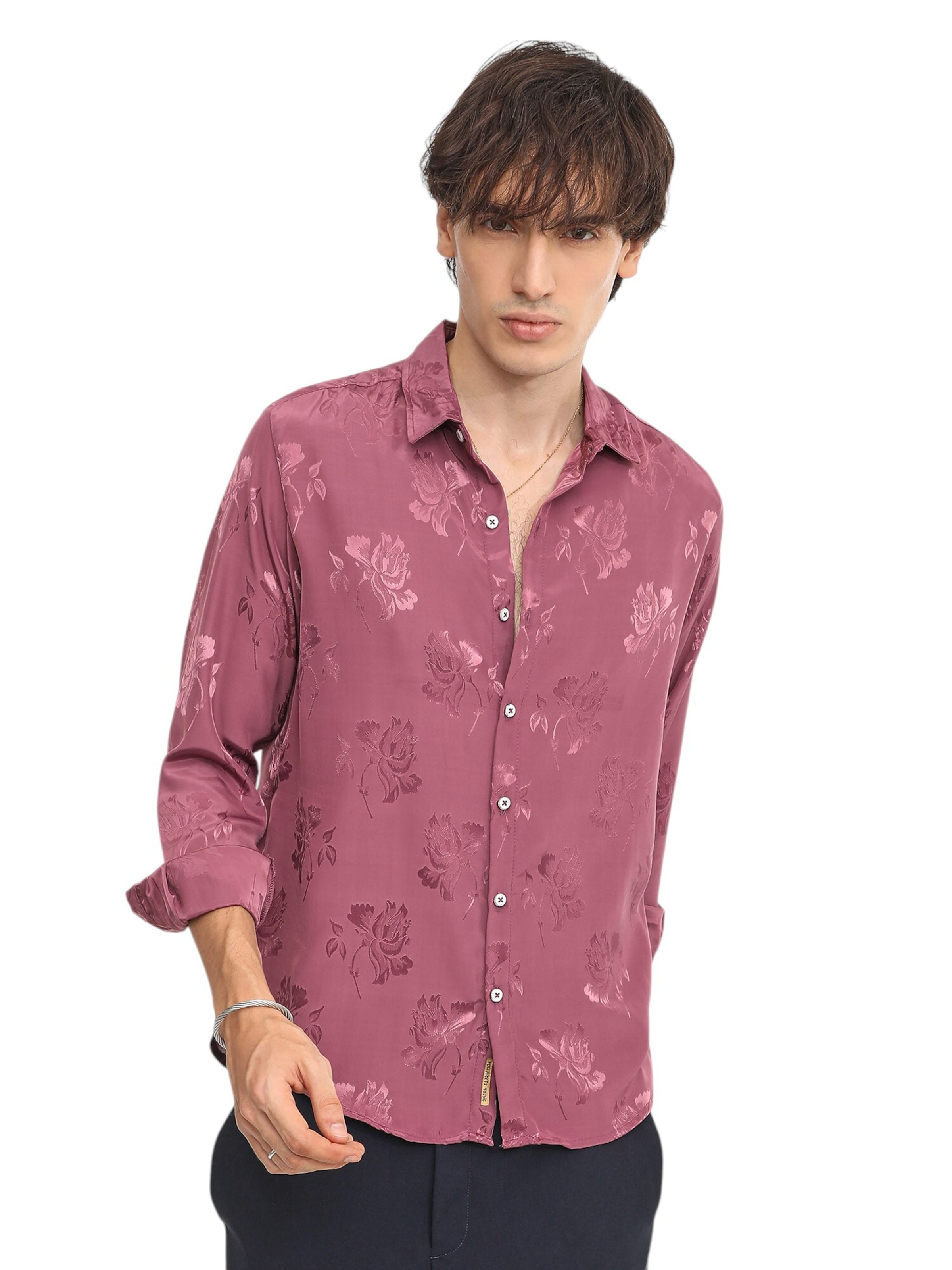 Regular fit Camicia ' Yolanda ' di Campus Sutra in rosa: frontale