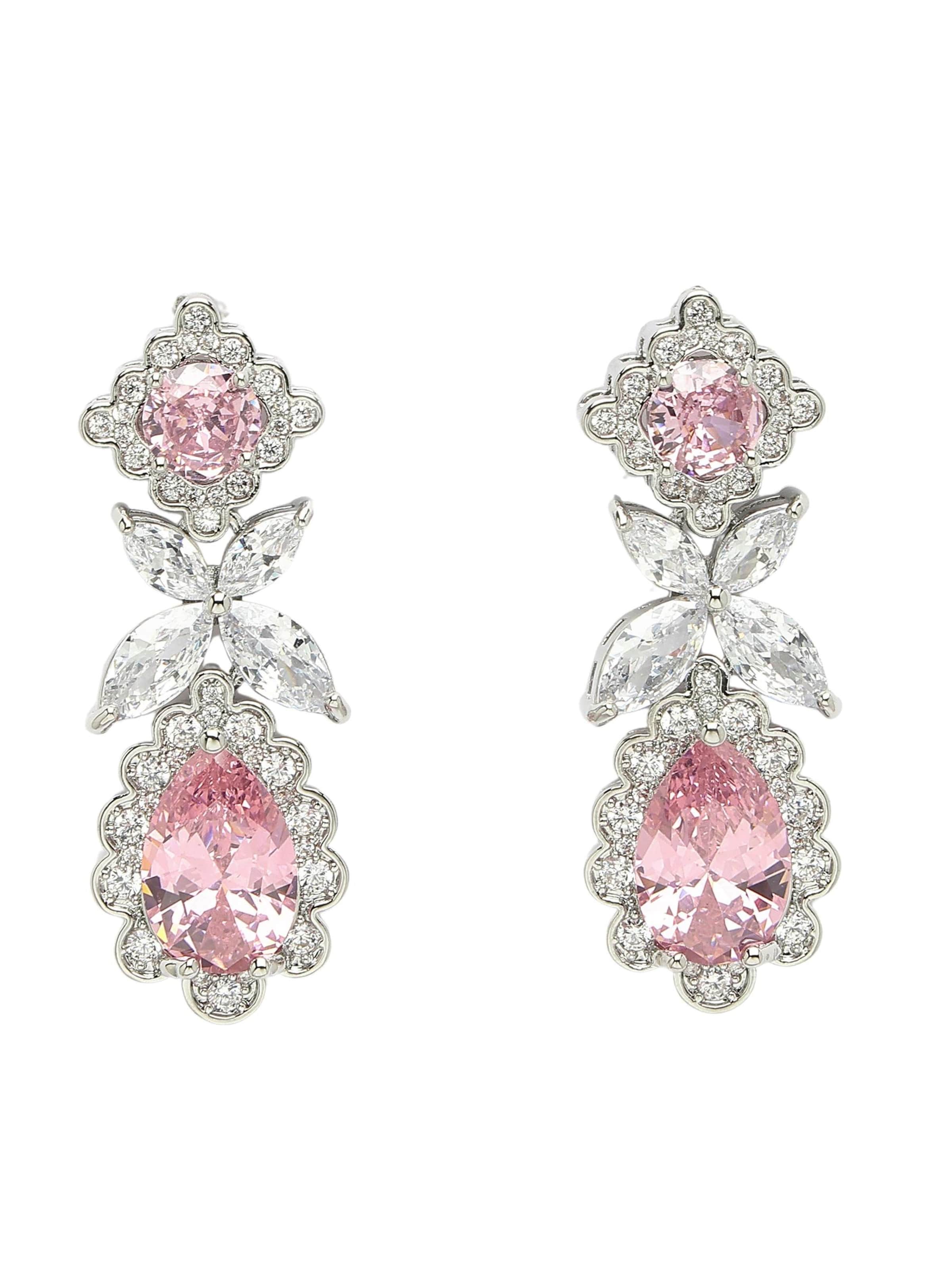 Boucles d'oreilles 'Klarasa' AVANT-GARDE PARIS en rose : devant