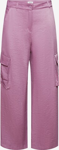 ESPRIT Wide leg Cargobroek in Lila: voorkant