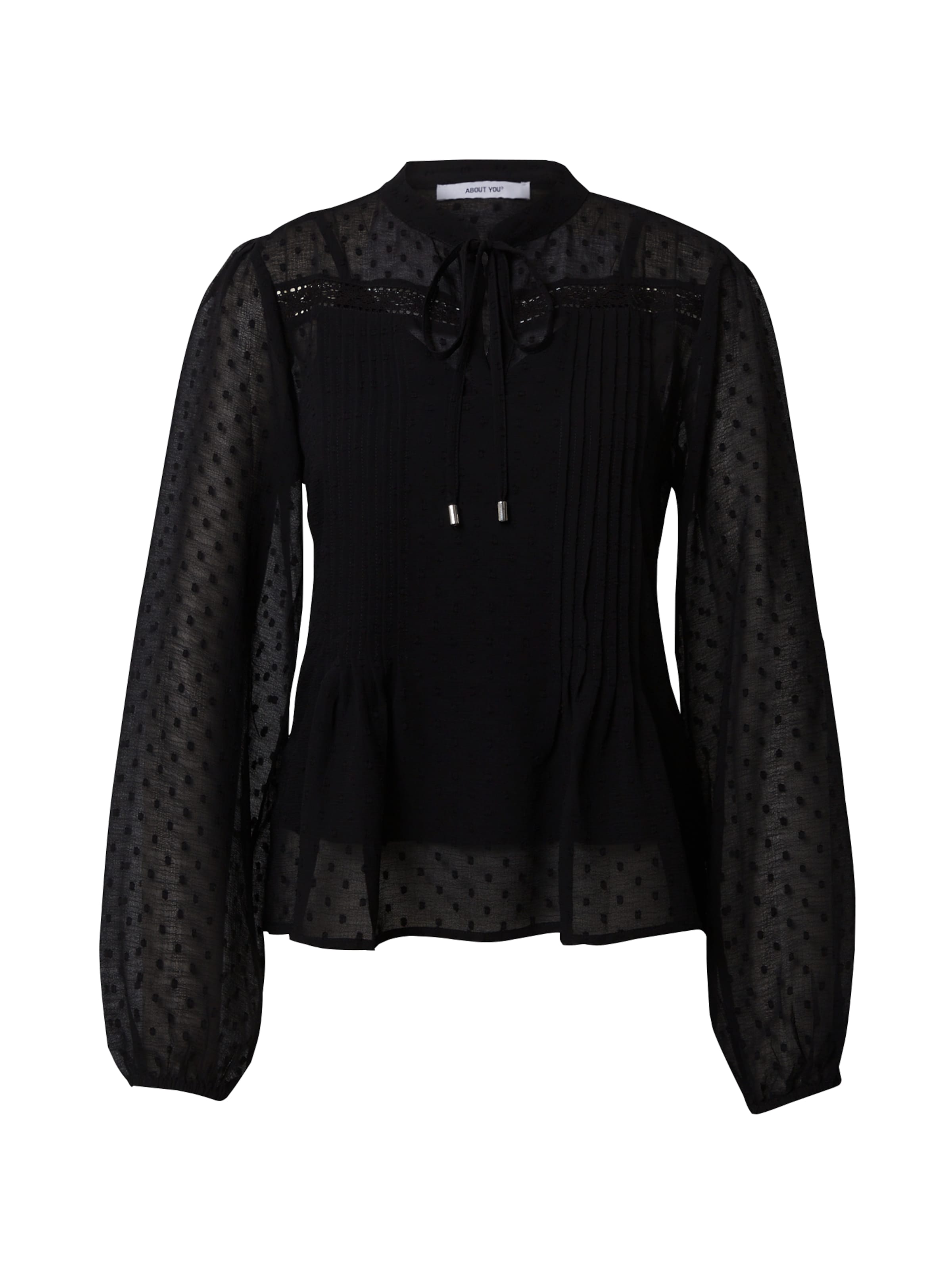 ABOUT YOU Блуза в черно: отпред