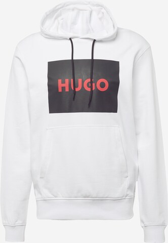 HUGO Sweatshirt 'Duratschi' in Wit: voorkant