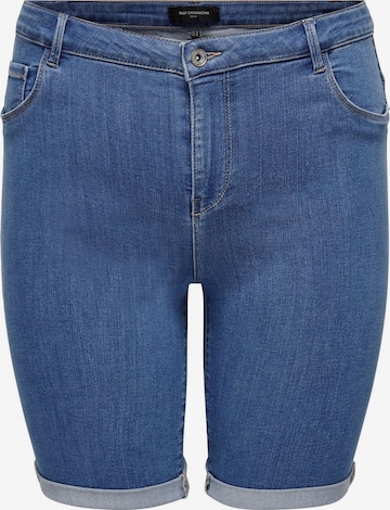 ONLY Carmakoma Slimfit Jeans in Blauw: voorkant