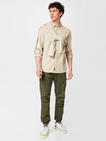 Only & Sons Regular fit Button Up Shirt 'DAY' in Beige