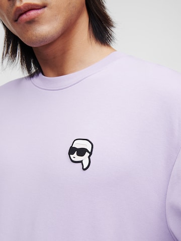 Karl Lagerfeld Sweatshirt ' Ikonik 2.0 Mini ' i lilla