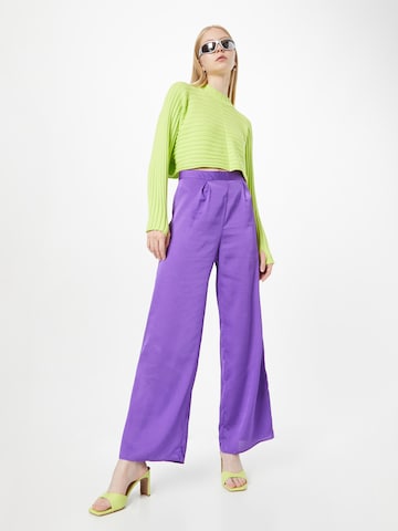 Dorothy Perkins Wide Leg Bukser med lægfolder i lilla