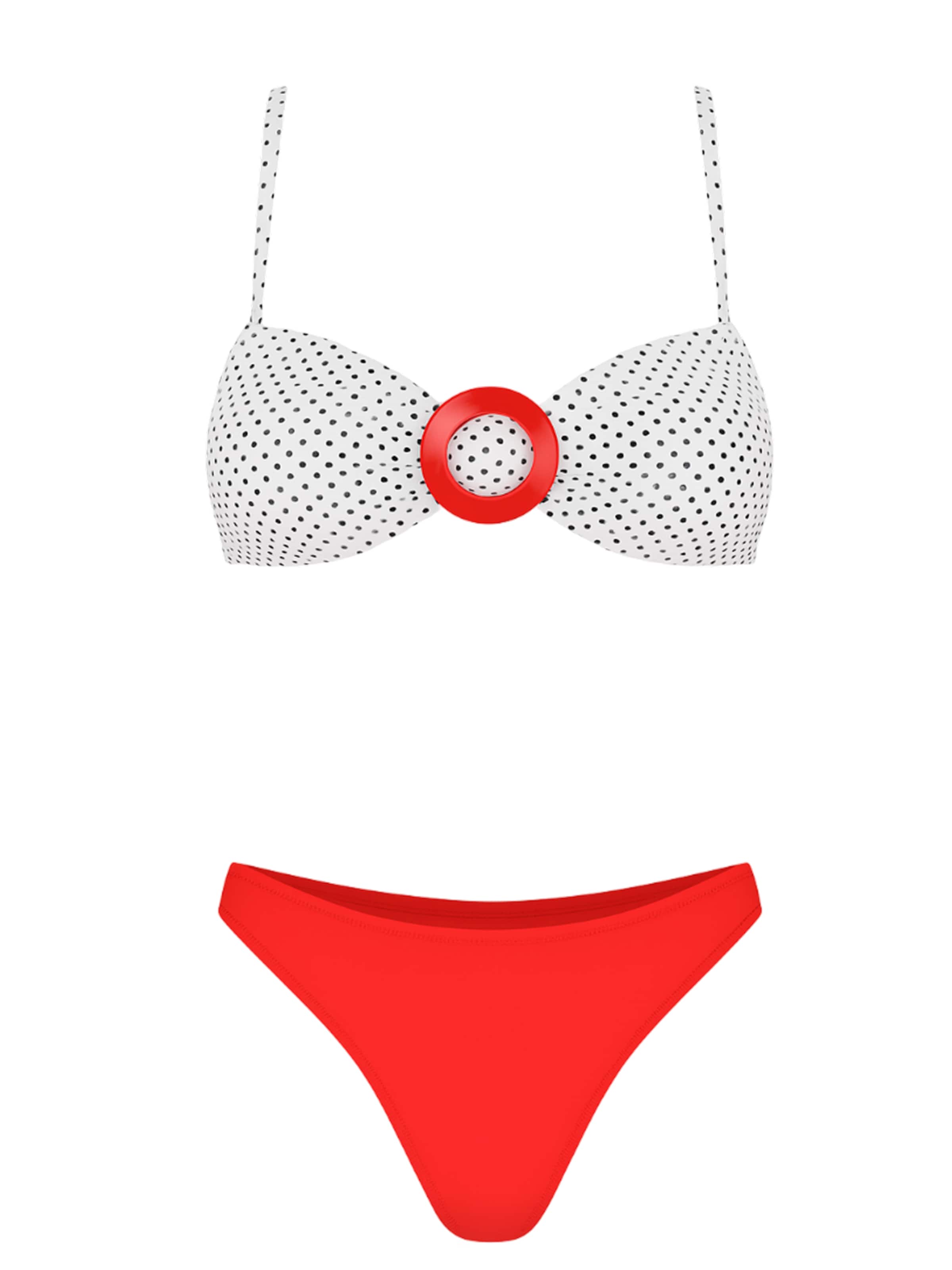C&City Bandeau Bikini in Rot: Vorderseite