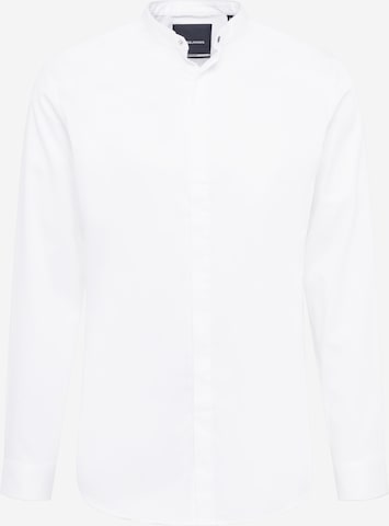 JACK & JONES Slim fit Button Up Shirt 'PARMA' in White: front