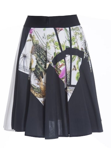 THE DRESSER Rock 'Roberto Cavalli crepe floral print mini skirt'‌ in Schwarz: Vorderseite