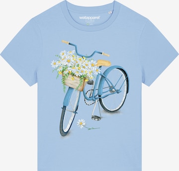Watapparel Shirt ' Blaues Damenrad ' in Blau: Vorderseite