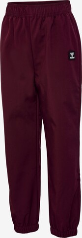 Effilé Pantalon d'extérieur Hummel en rouge