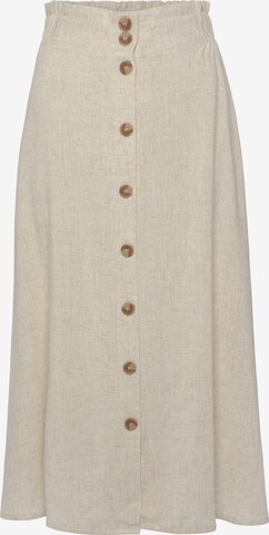 LASCANA Rok in Beige: voorkant